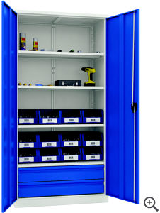 Szafa warsztatowa Economy 1900x950x500mm, 4 pki, 2 szuflady