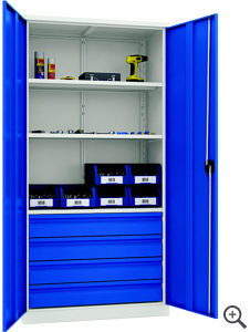 Szafa warsztatowa Economy 1900x950x500mm, 3 pki, 4 szuflady
