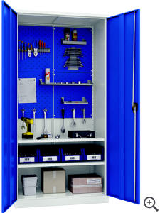 Szafa warsztatowa Economy 1900x950x500mm, 1 pka, 4 tablice perforowane