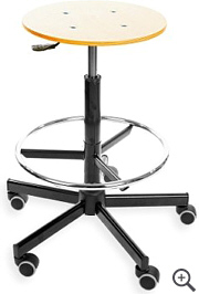 Taboret warsztatowy, podstawa metalowa, z piercieniem