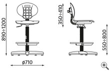 Wymiary krzesła przemysłowego podwyższonego