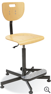 Krzesło warsztatowe z podnóżkiem na stopy