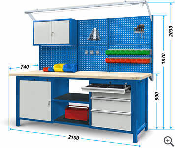 Wymiary stou lusarskiego 2100mm z nadbudow